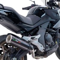 Exhaust compatible with Cf Moto 700 Mt 2023-2024, M3 Poppy , Slip-on exhaust including link pipe and removable db killer 