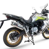 Exhaust compatible with Voge 900DSX 2024-2025, Dual Inox, Slip-on exhaust including removable db killer and link pipe 