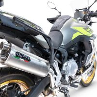 Exhaust compatible with Voge 900DSX 2024-2025, Dual Inox, Slip-on exhaust including removable db killer and link pipe 