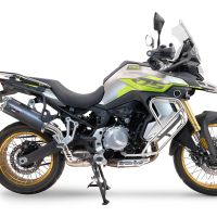 Exhaust compatible with Voge 900DSX 2024-2025, Dual Poppy, Slip-on exhaust including removable db killer and link pipe 
