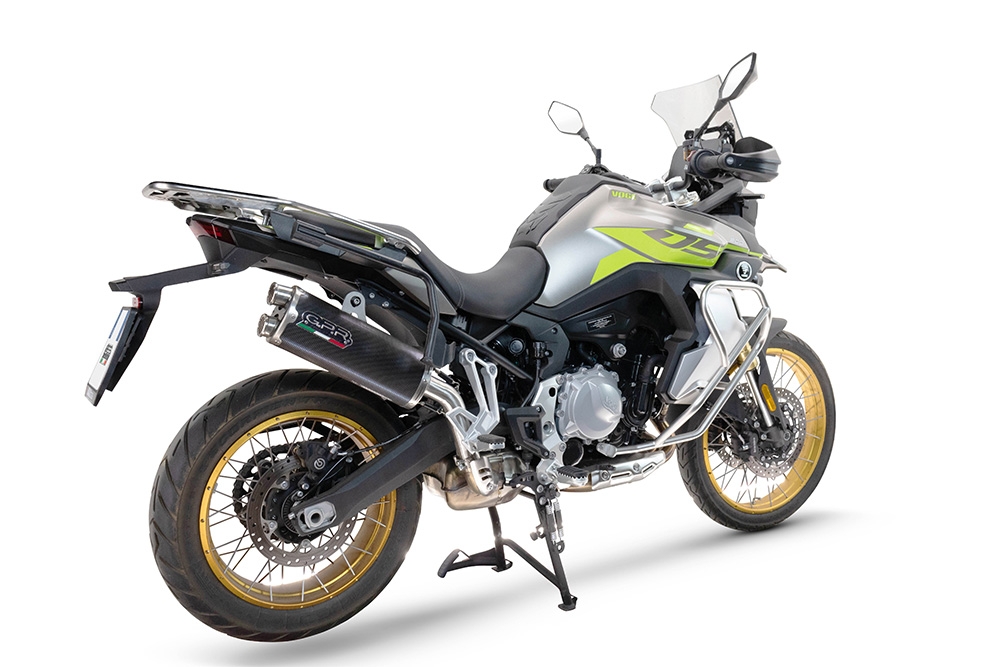 Exhaust compatible with Voge 900DSX 2024-2025, Dual Poppy, Slip-on exhaust including removable db killer and link pipe 