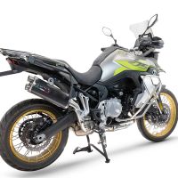 Exhaust compatible with Voge 900DSX 2024-2025, Dual Poppy, Slip-on exhaust including removable db killer and link pipe 