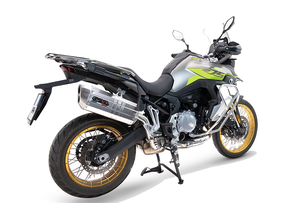 Exhaust compatible with Voge 900DSX 2024-2025, Hyper Sonic Titanium, Slip-on exhaust including removable db killer and link pipe 