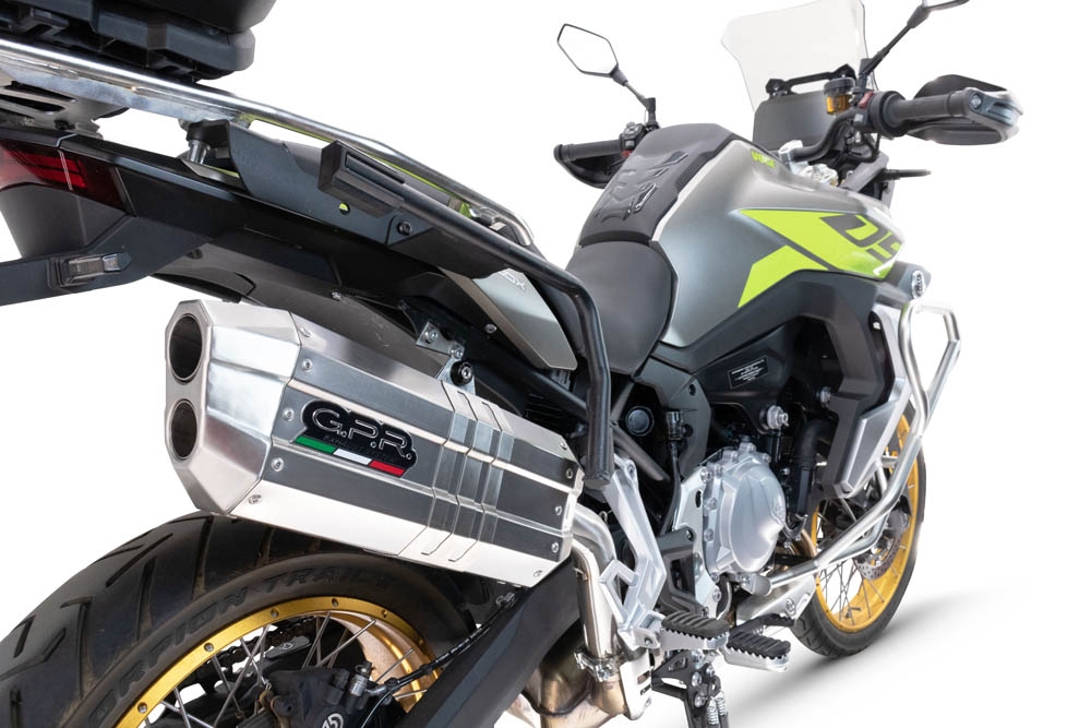 Exhaust compatible with Voge 900DSX 2024-2025, Hyper Sonic Titanium, Slip-on exhaust including removable db killer and link pipe 