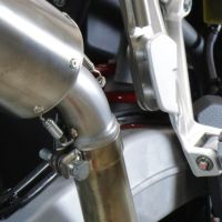 Exhaust compatible with Aprilia Tuareg 660 2021-2024, GP Evo4 Poppy, Slip-on exhaust including removable db killer and link pipe 
