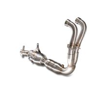Exhaust compatible with Aprilia RS 457 2024-2025, Ghost Inox, Full system exhaust, including removable db killer 