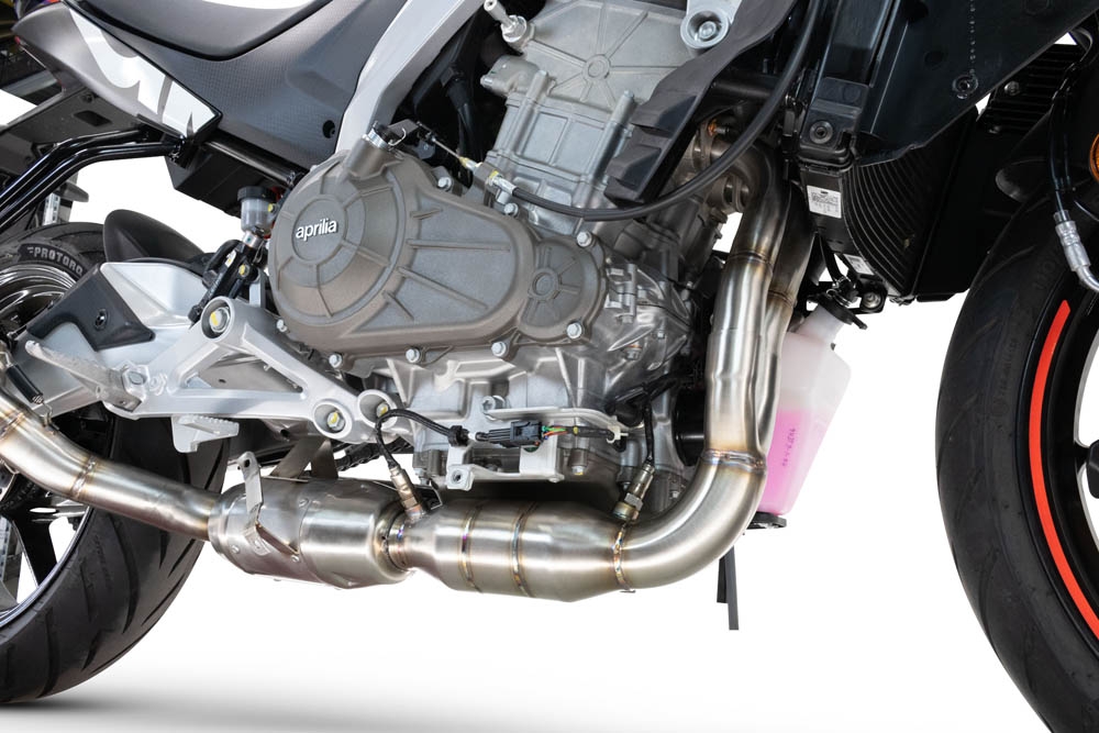 Exhaust compatible with Aprilia RS 457 2024-2025, Powercone Evo, Full system exhaust, including removable db killer 