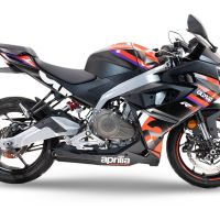 Exhaust compatible with Aprilia RS 457 2024-2025, Ghost Inox, Full system exhaust, including removable db killer 