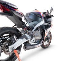 Exhaust compatible with Aprilia RS 457 2024-2025, Ghost Inox, Full system exhaust, including removable db killer 