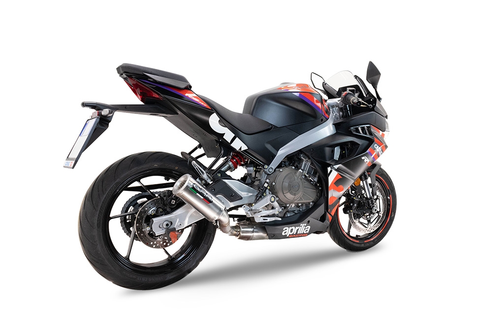 Exhaust compatible with Aprilia RS 457 2024-2025, M3 Inox , Full system exhaust, including removable db killer 