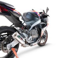 Exhaust compatible with Aprilia RS 457 2024-2025, M3 Inox , Full system exhaust, including removable db killer 