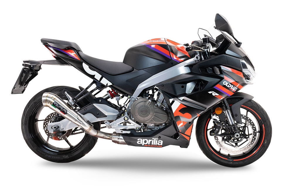Exhaust compatible with Aprilia RS 457 2024-2025, Powercone Evo, Full system exhaust, including removable db killer 