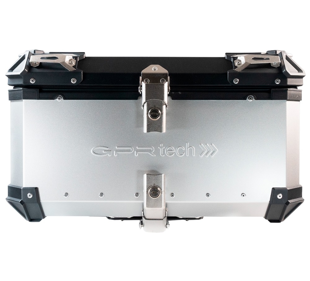 GPR TECH compatible with  Kawasaki Versys 650 2015/2016 e3 GPR TECH Top case in aluminum, silver color with specific plate included Capacity 55 LT.