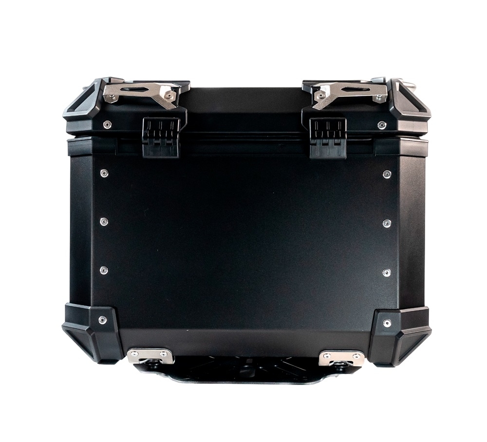 GPR TECH compatible with  Kawasaki Versys 650 2017/2020 e4 GPR TECH Top case in aluminum, black color with specific plate included Capacity 35 LT.