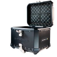 GPR TECH compatible with  Kawasaki Versys 650 2017/2020 e4 GPR TECH Top case in aluminum, black color with specific plate included Capacity 35 LT.