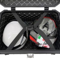 GPR TECH compatible con  Moto Morini X-CAPE 650 2021/2024 e5 Baúl Alpi-Tech en aluminio, color negro con placa específica incluida Capacidad Litros 55