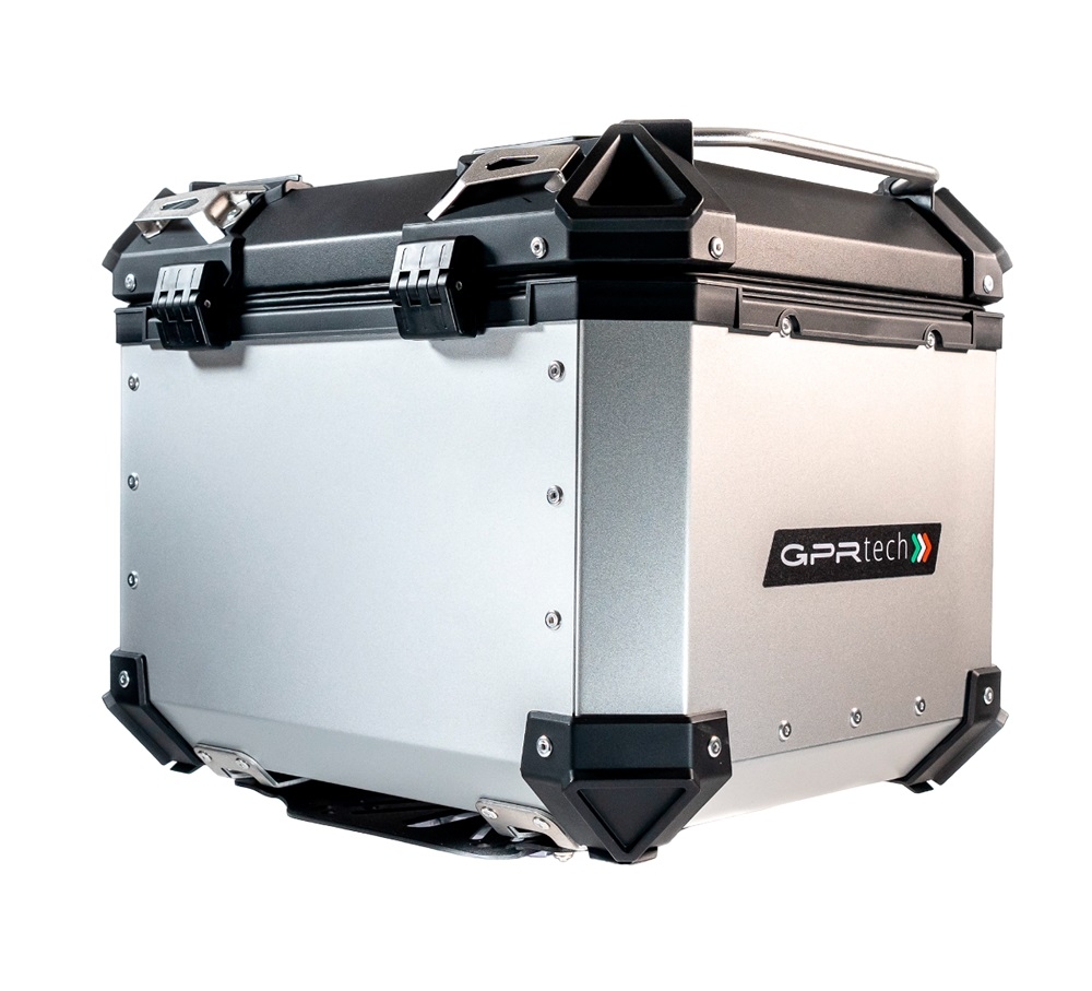 GPR TECH compatible with  Kawasaki Versys 650 2015/2016 e3 GPR TECH Top case in aluminum, silver color with specific plate included Capacity 35 LT.