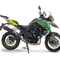 Exhaust compatible with Benelli Trk 702 2023-2024, GP Evo4 Black Titanium, Slip-on exhaust including removable db killer and link pipe 