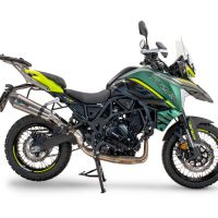 Exhaust compatible with Benelli Trk 702 2023-2024, GP Evo4 Titanium, Slip-on exhaust including removable db killer and link pipe 