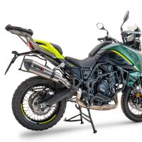 Exhaust compatible with Benelli Trk 702 2023-2024, GP Evo4 Titanium, Slip-on exhaust including removable db killer and link pipe 