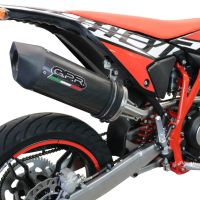 Exhaust compatible with Beta RR 125 4T Motard 2021-2024, Furore Evo4 Poppy, Slip-on exhaust including link pipe and removable db killer 
