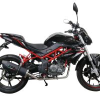 Exhaust compatible with Benelli Bn 125 2021-2024, Furore Evo4 Nero, Full system exhaust, including removable db killer 
