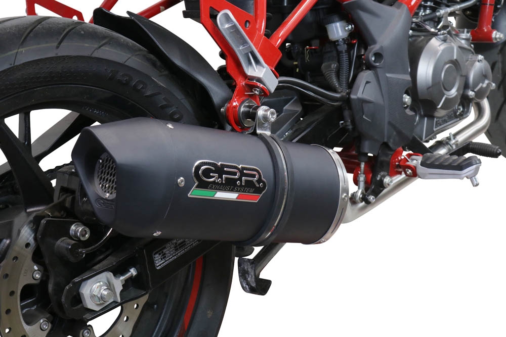 Exhaust compatible with Benelli Bn 125 2021-2024, Furore Evo4 Nero, Full system exhaust, including removable db killer 