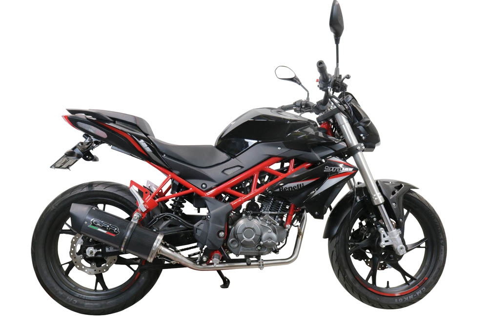Exhaust compatible with Benelli Bn 125 2021-2024, Furore Evo4 Poppy, Full system exhaust, including removable db killer 