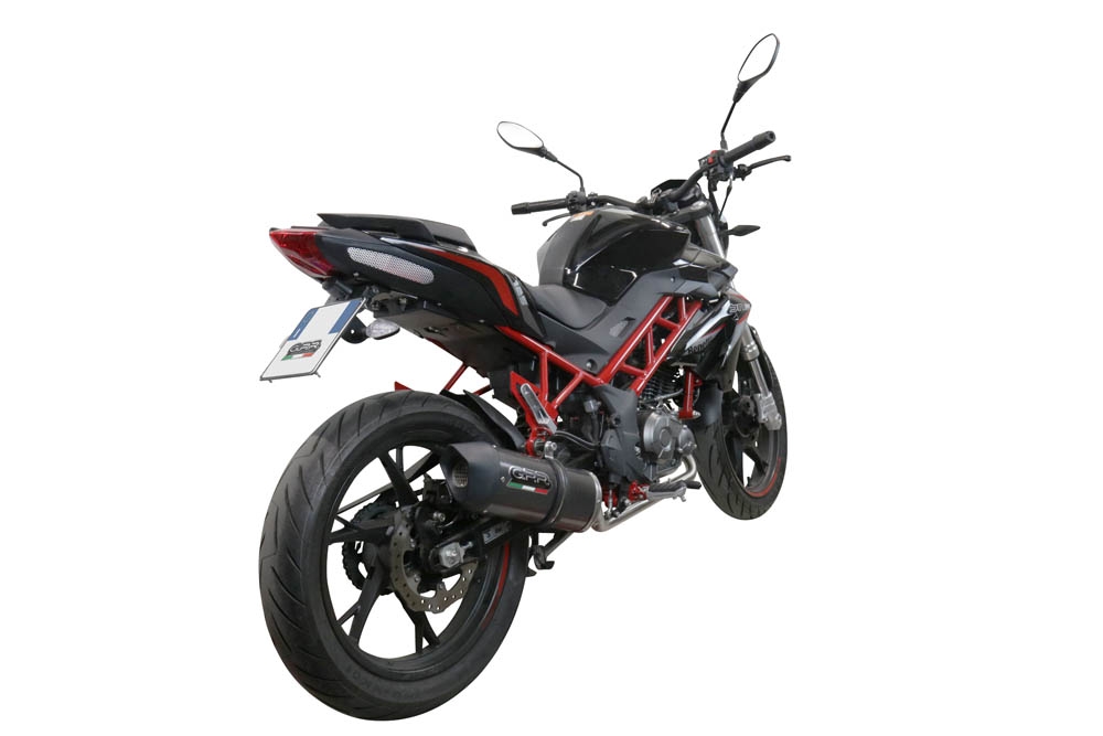 Exhaust compatible with Benelli Bn 125 2021-2024, Furore Evo4 Poppy, Full system exhaust, including removable db killer 