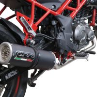 Exhaust compatible with Benelli Bn 125 2018-2020, M3 Black Titanium, Full system exhaust, including removable db killer 