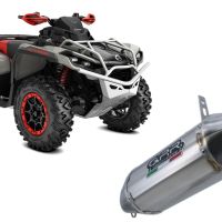 Exhaust compatible with Can Am Outlander 1000 2010-2023, PENTACROSS INOX, Slip-on exhaust including removable db killer and link pipe, EPA-compliance NOT required 
