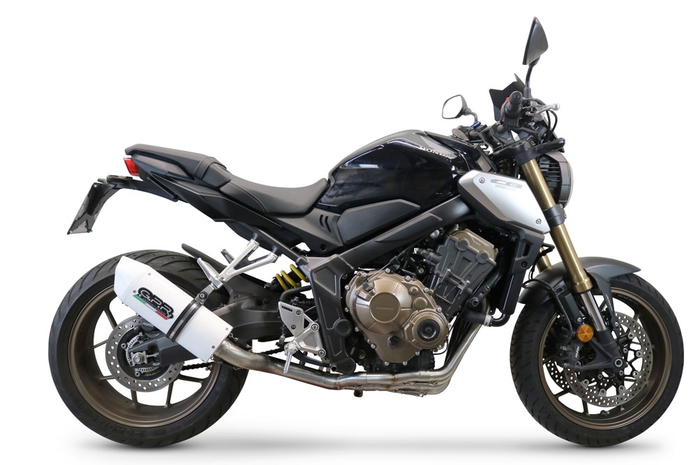 GPR exhaust compatible with  Honda CBR650R 2024-2025, Albus Ceramic, Full system exhaust, including removable db killer 