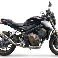 Exhaust compatible with Honda CBR650R 2021-2023, Deeptone Inox, Full system exhaust, including removable db killer 