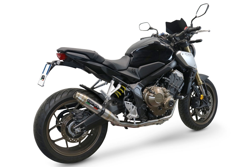 Exhaust compatible with Honda CBR650R 2021-2023, Deeptone Inox, Full system exhaust, including removable db killer 