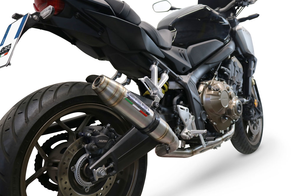 Exhaust compatible with Honda CBR650R 2021-2023, Deeptone Inox, Full system exhaust, including removable db killer 