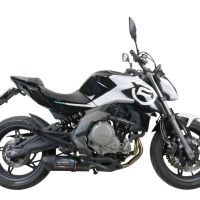 Exhaust compatible with Cf Moto 400 NK 2019-2020, Furore Poppy, Slip-on exhaust including link pipe and removable db killer 