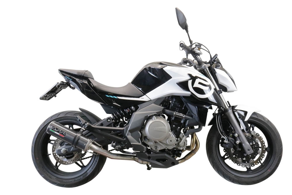 GPR exhaust compatible with  Cf Moto 400 NK 2021-2023, M3 Poppy , Slip-on exhaust including removable db killer, link pipe and catalyst,  EPA-compliant 