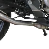 Exhaust compatible with Cf Moto 400 NK 2021-2023, Furore Evo4 Poppy, Slip-on exhaust including removable db killer, link pipe and catalyst 