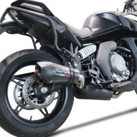 Exhaust compatible with Cf Moto 650 Gt 2022-2024, GP Evo4 Poppy, Slip-on exhaust including removable db killer and link pipe 