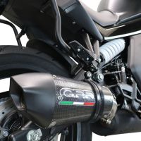 Exhaust compatible with Cf Moto 650 Gt 2022-2024, GP Evo4 Poppy, Slip-on exhaust including removable db killer and link pipe 