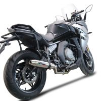 GPR exhaust compatible with Cf Moto 650 Gt 2022-2024, Deeptone Inox, Slip-on exhaust, including link pipe and removable db killer 