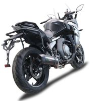 Exhaust compatible with Cf Moto 650 Gt 2022-2024, Furore Poppy, Slip-on exhaust including link pipe and removable db killer 