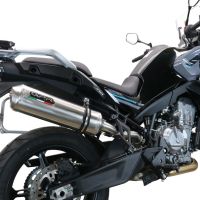 Exhaust compatible with Cf Moto 800 Mt Touring 2025-2026, Satinox , Slip-on exhaust including removable db killer and link pipe, EPA-compliant 
