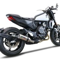 GPR exhaust compatible with Cf Moto 700 CL-X Adv 2022-2024, M3 Titanium Natural, Slip-on exhaust including removable db killer and link pipe, EPA-compliant 