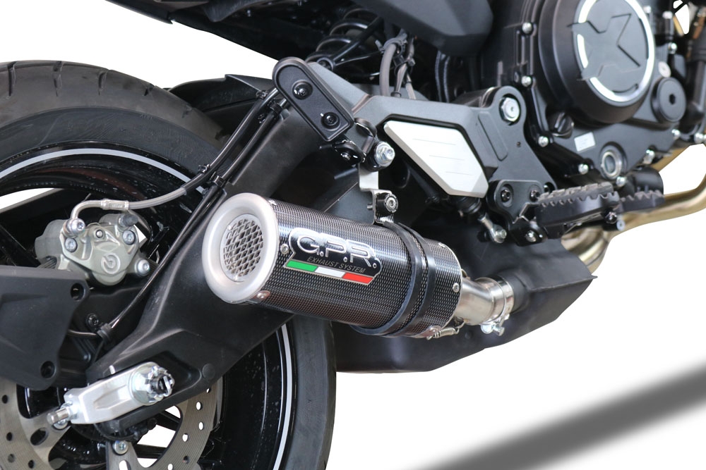 GPR exhaust compatible with  Cf Moto 700 CL-X Adv 2022-2024, M3 Poppy , Slip-on exhaust including removable db killer and link pipe, EPA-compliant 