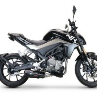 Exhaust compatible with Cf Moto 300 NK 2022-2024, GP Evo4 Poppy, Full system exhaust, including removable db killer 