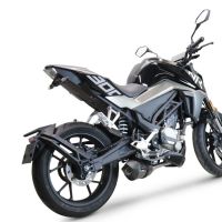 Exhaust compatible with Cf Moto 300 NK 2022-2024, GP Evo4 Poppy, Full system exhaust, including removable db killer 