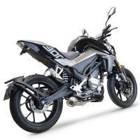 Exhaust compatible with Cf Moto 300 NK 2022-2024, Powercone Evo, Full system exhaust, including removable db killer 