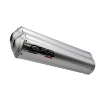 GPR escape compatible con  Yamaha MT-01 2005-2011, Inox Tondo, Par de terminales de escape homologados, con db killer extraíbles y tubos de conexión específicos 