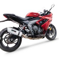 Exhaust compatible with Triumph Daytona 660 2023-2025, Albus Ceramic, Full system exhaust, including removable db killer 